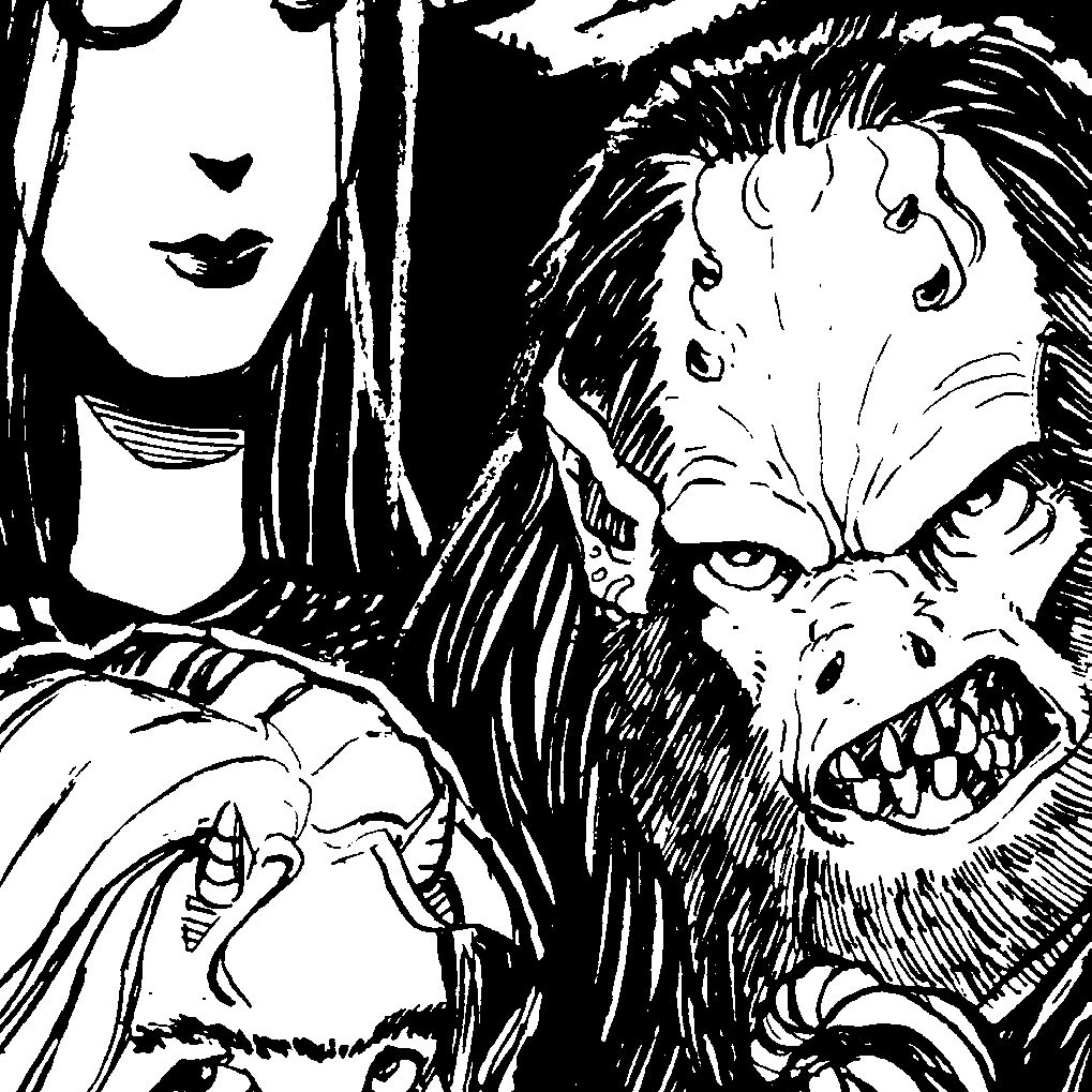 Changeling kith riuniti in B/N