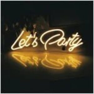 scritta al neon Let's Party
