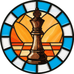 Disegno di scacco stile vetrata in cornice di Changeling