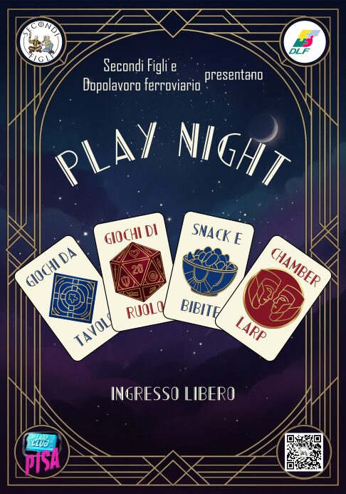 locandina playnight no-data Locandina Play Night: giochi da tavolo, di ruolo, chamber LARP e Snack!