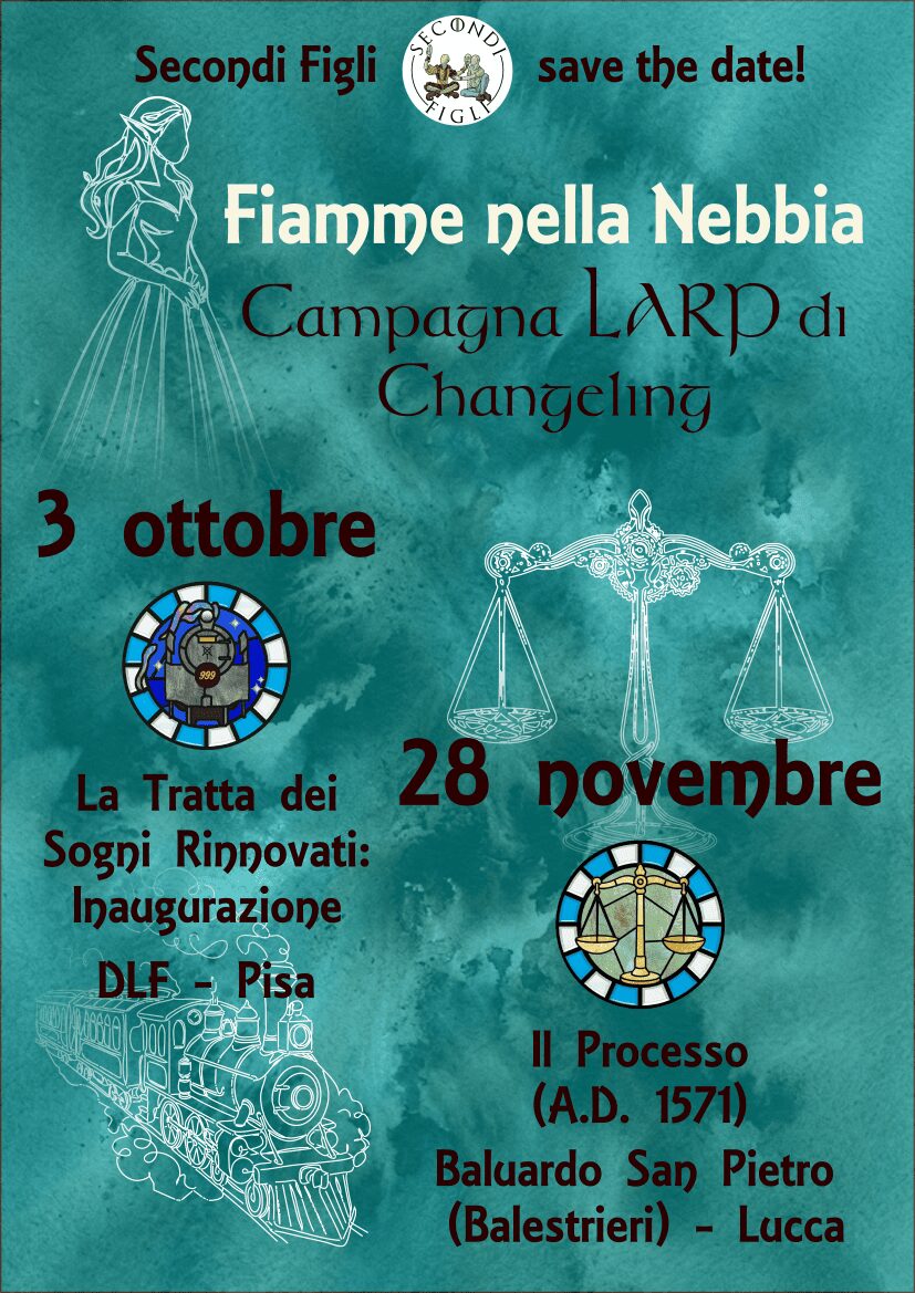 Locandina save the date Changeling. Info nella pagina.
